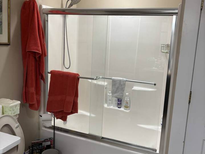 Shower door installation