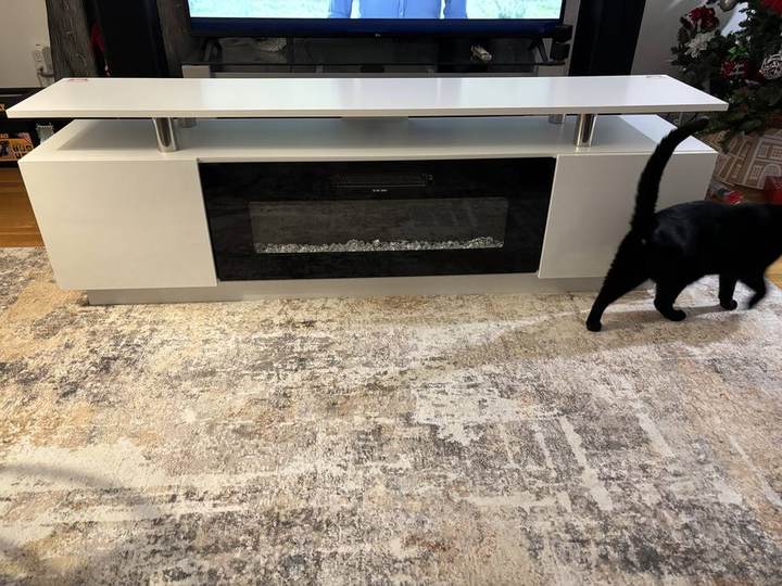 Floating TV console & fireplace surround