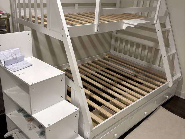 Bunk bed with storage stairs