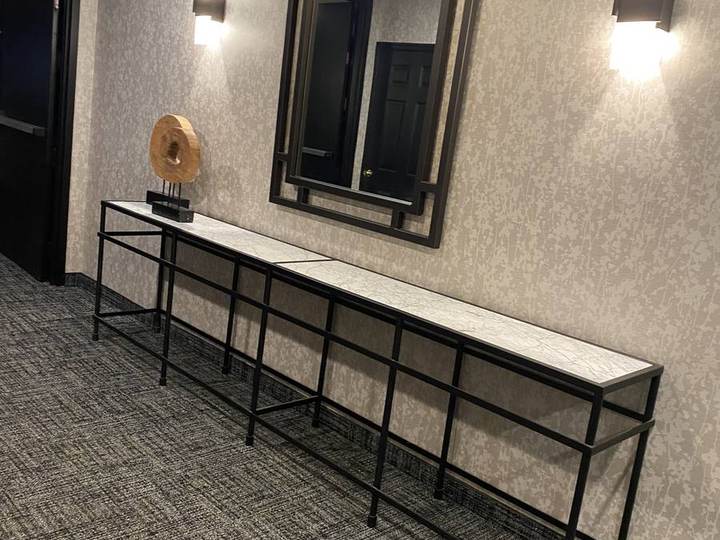 Console table & mirror install